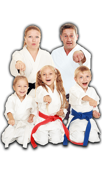 Martial Arts Lessons for Families in Bolingbrook IL - Sitting Group Family Banner
